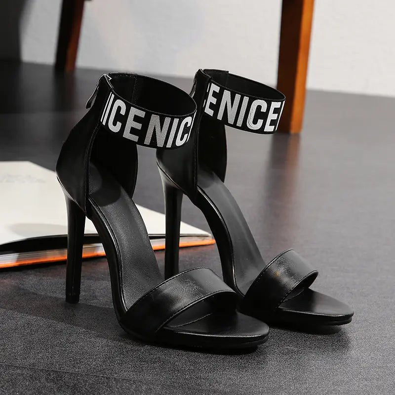 Open - Toe High Heels for Women with Slim Heels - Dakdouksson