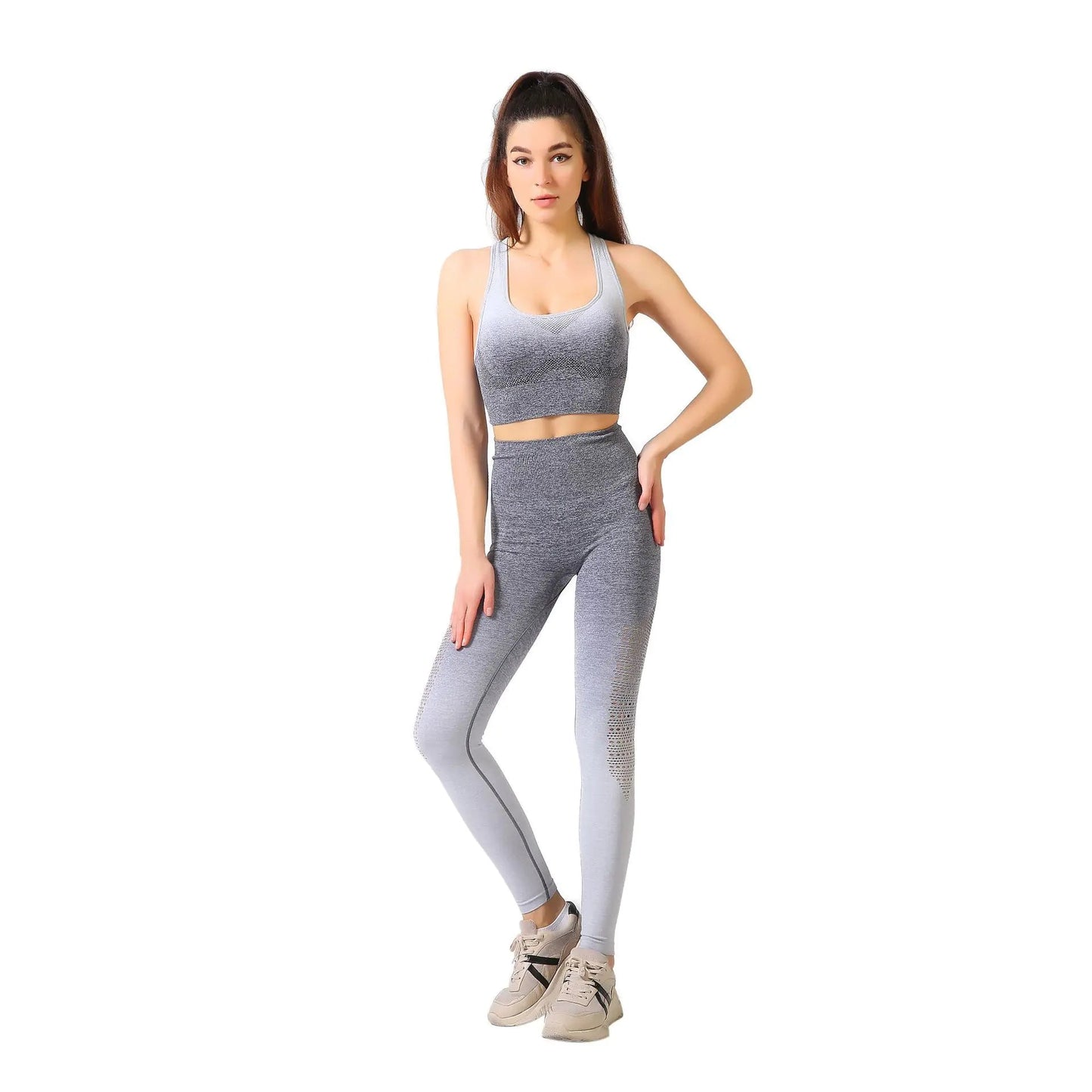 Peach Gradient Outdoor Fitness Suit for Women - Dakdouksson