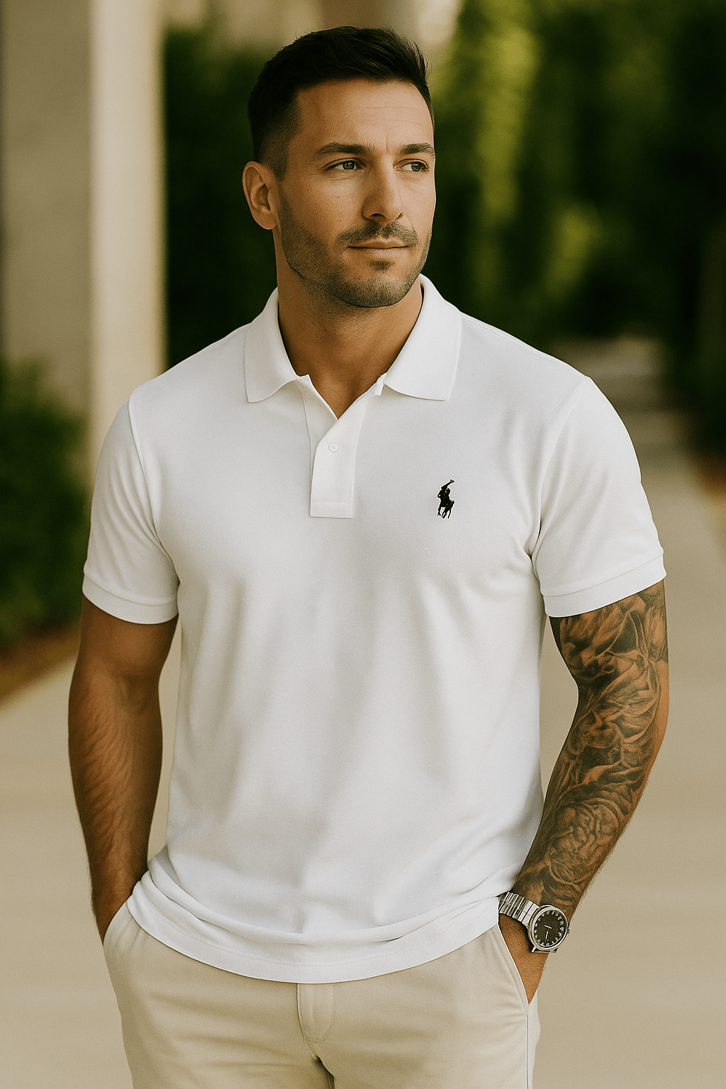 Polo Ralph Lauren Classic Fit Mesh Polo White MD - Dakdouksson