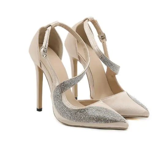 Rhinestone High Heels - Super High Fashion Footwear - Dakdouksson