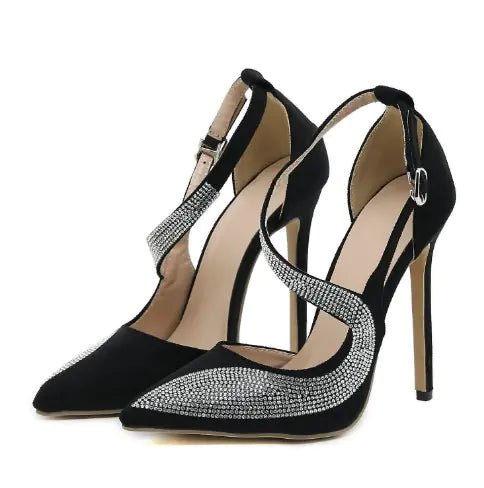 Rhinestone High Heels - Super High Fashion Footwear - Dakdouksson