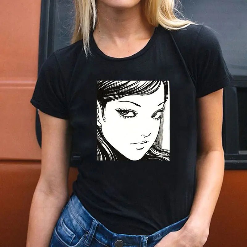 Round Neck T-Shirt for Couples - Fashionable Short Sleeve - Dakdouksson