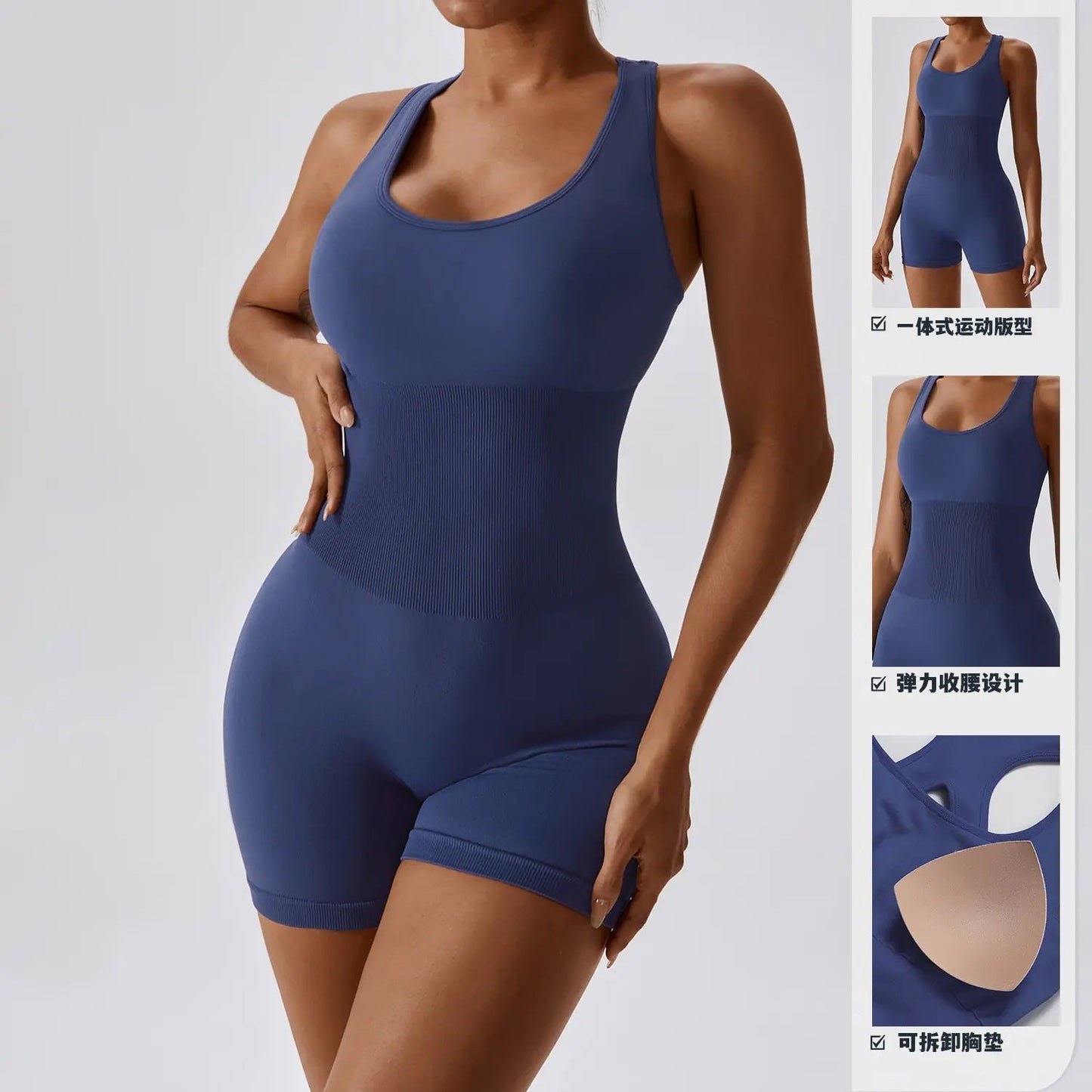Seamless Women's High - Elastic Yoga Bodysuit - Dakdouksson
