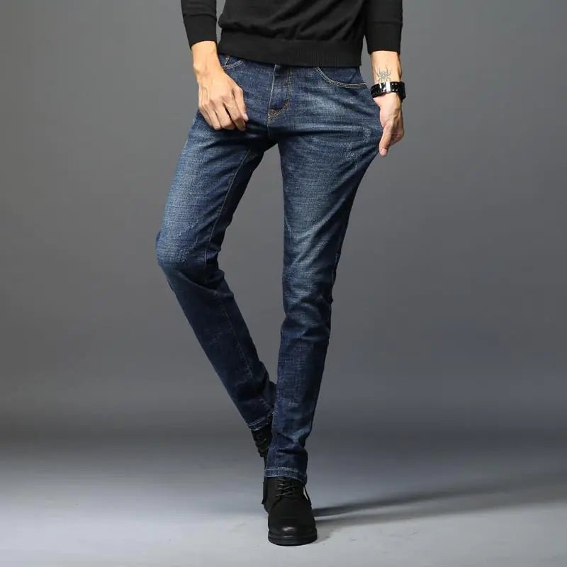 Spring Slim Fit Korean Men's Stretch Casual Jeans - Dakdouksson