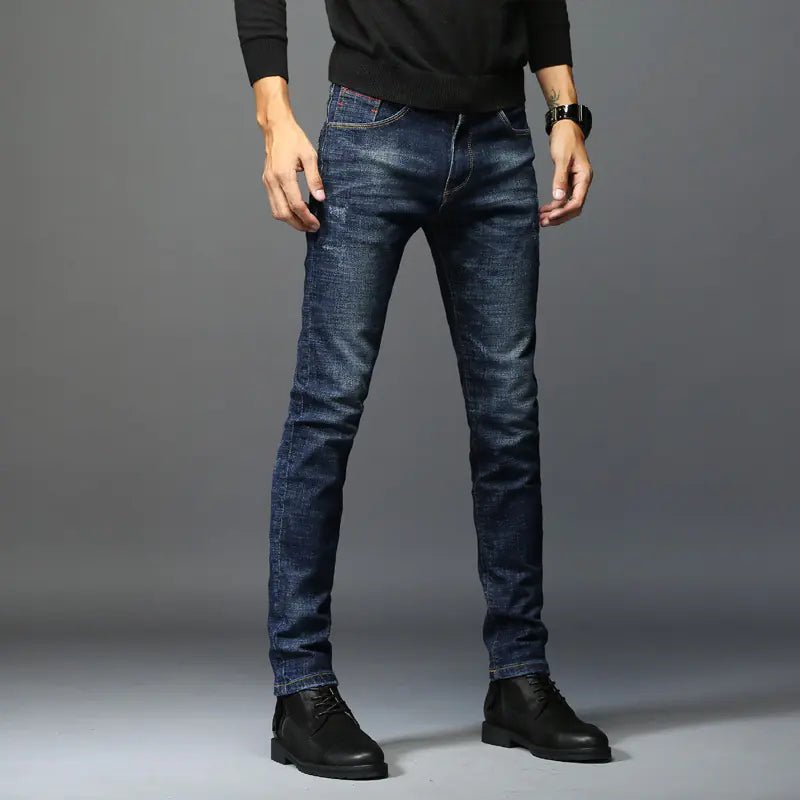 Spring Slim Fit Korean Men's Stretch Casual Jeans - Dakdouksson