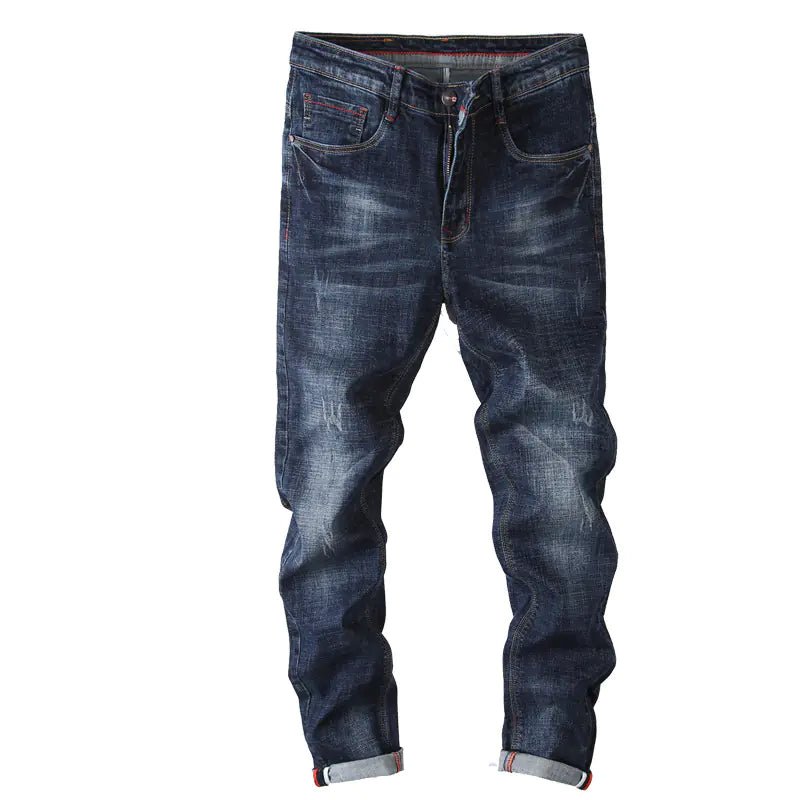 Spring Slim Fit Korean Men's Stretch Casual Jeans - Dakdouksson