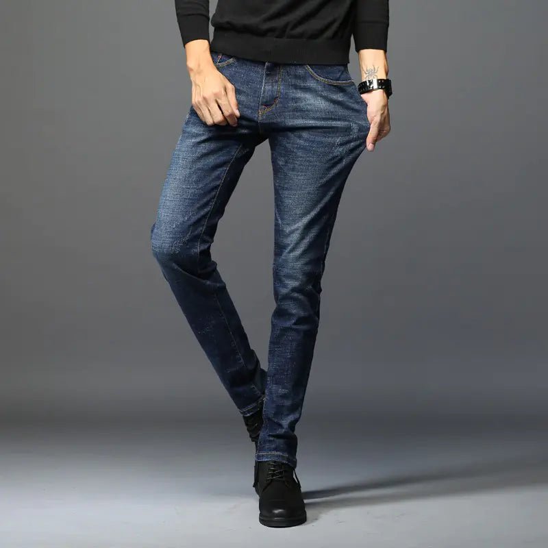 Spring Slim Fit Korean Men's Stretch Casual Jeans - Dakdouksson