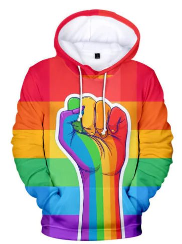 Star - Spangled Banner Print Hoodie & 3D Rainbow Hoodie - Dakdouksson