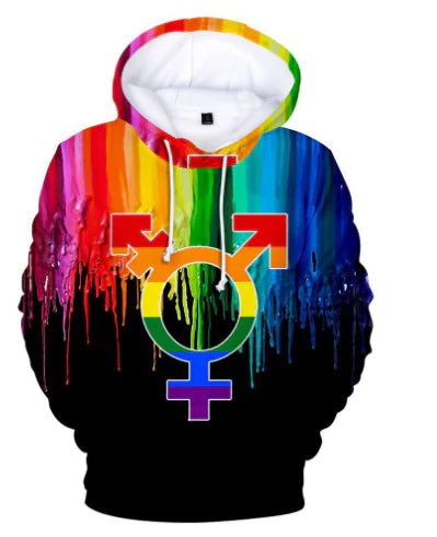 Star - Spangled Banner Print Hoodie & 3D Rainbow Hoodie - Dakdouksson