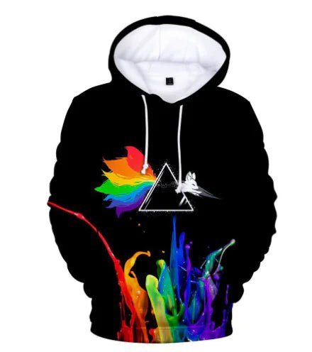 Star - Spangled Banner Print Hoodie & 3D Rainbow Hoodie - Dakdouksson