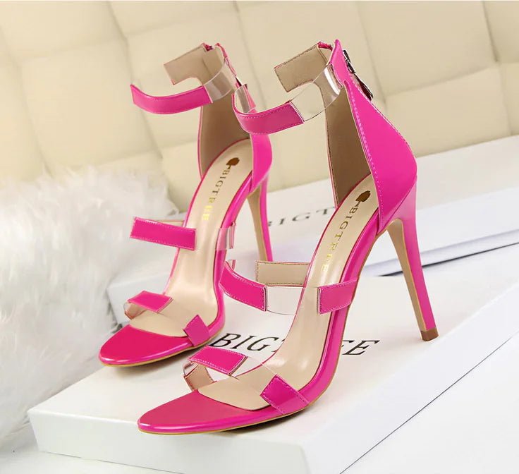 Strap Sandals, Slimming High Heels with Thin Heels - Dakdouksson