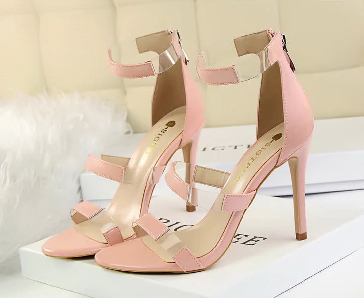 Strap Sandals, Slimming High Heels with Thin Heels - Dakdouksson