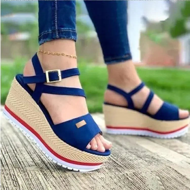 Summer Fish Mouth Wedge Sandals for Women - Dakdouksson