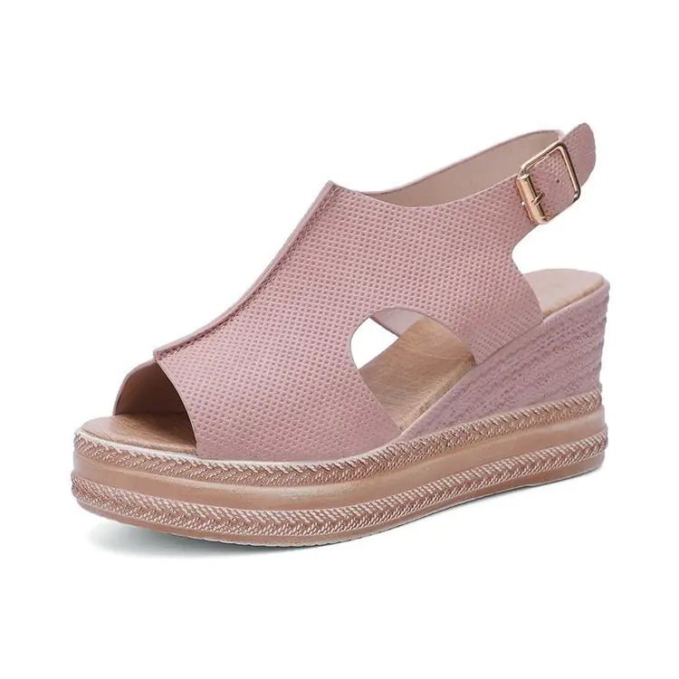 Summer Women's Hollow Wedge Platform Sandals - Dakdouksson