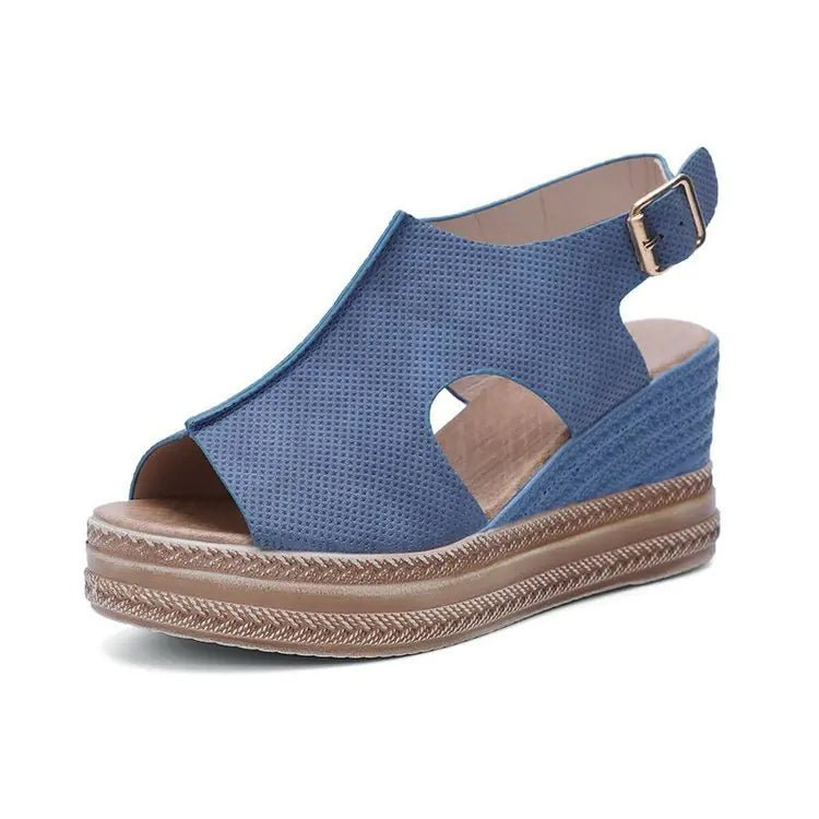 Summer Women's Hollow Wedge Platform Sandals - Dakdouksson