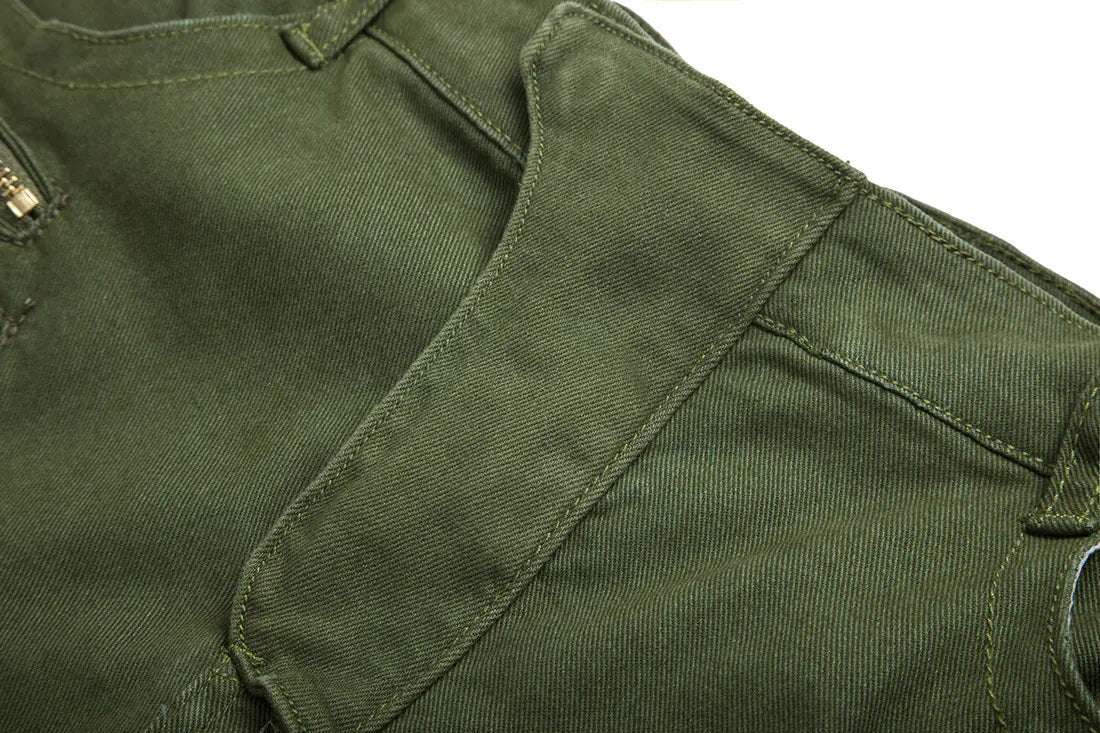 Trendy Pleated Stretch Skinny Denim Pants - Dakdouksson