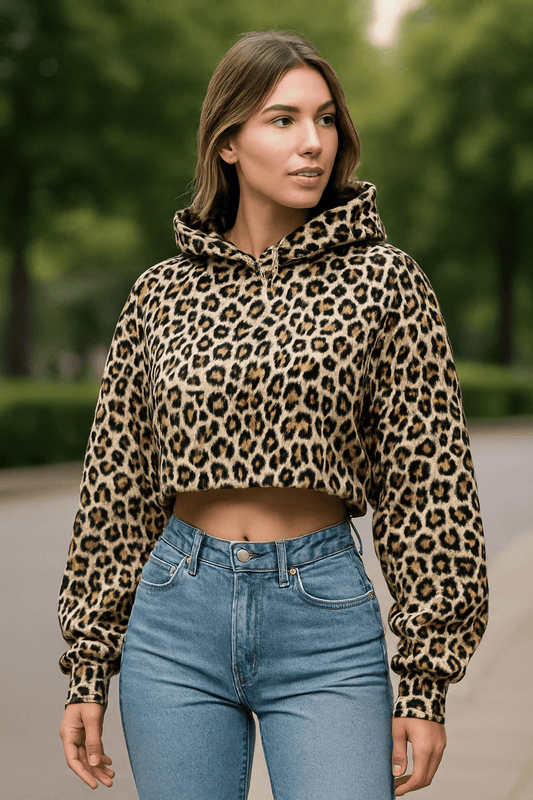 VCM Oversized Leopard Print Hoodie Cheetah Print Hoodies Y2k Camo Hoodies Pullover Sweatshirt Hooded Y2k Graphic Hoodies (LeopardXLX - Large) - Dakdouksson