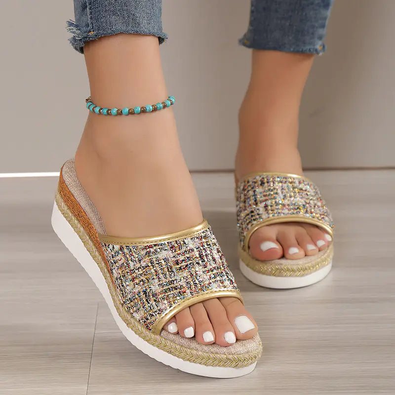 Wedge Slippers - Lightweight Colorful Platform Sandals - Dakdouksson