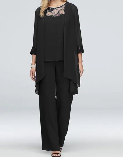 WOLFF Stylish 3 - Piece Plus Size Lace Outfit Set - Dakdouksson