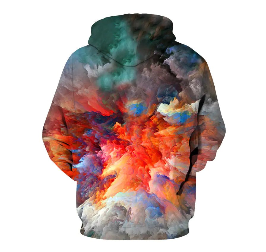 2019 Trendy 3D Digital Print Hoodie Couples Jacket - Dakdouksson