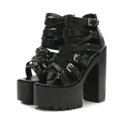 2020 Summer Women's Chunky Heels Platform Sandals - Dakdouksson