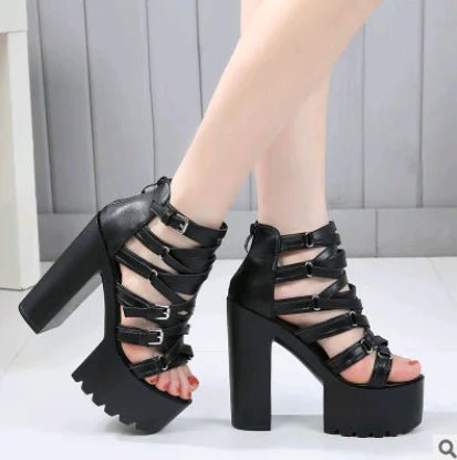 2020 Summer Women's Chunky Heels Platform Sandals - Dakdouksson