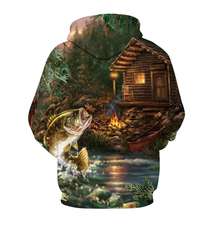 3D Fish Digital Print Hoodie for Fashion Lovers - Dakdouksson