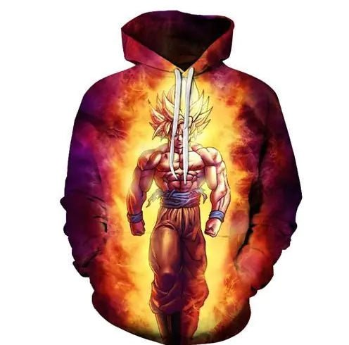3D Hoodie with Dragon Ball Digital Print Design - Dakdouksson