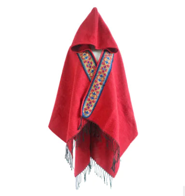 Ethnic Style Women's Hooded Warm Travel Scarf Cape