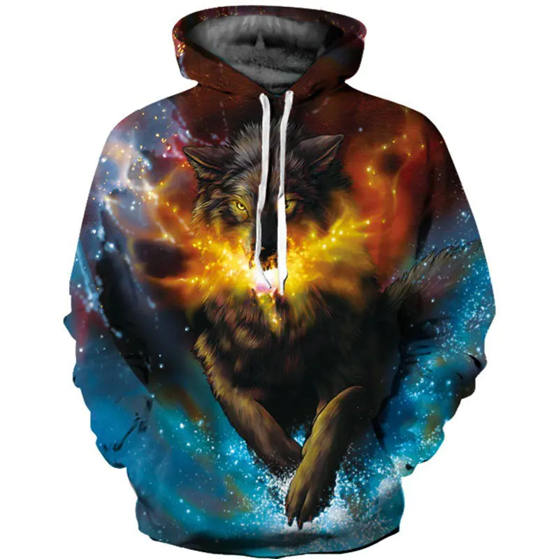 2019 Trendy 3D Digital Print Hoodie Couples Jacket