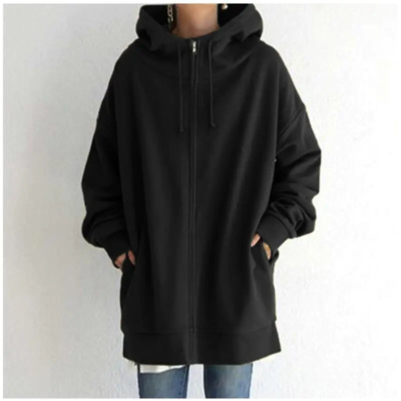 Women's Fuzzy Full-Zip Sport Hoodie Sweatshirt