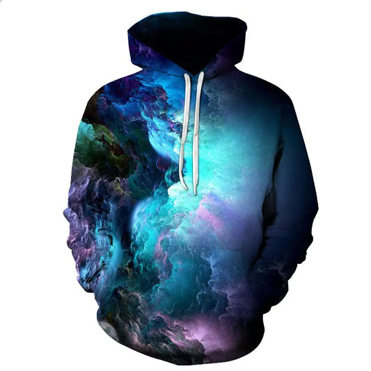 2019 Trendy 3D Digital Print Hoodie Couples Jacket