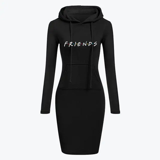 Autumn Winter Women's Long-Sleeved Hoodie Dress
