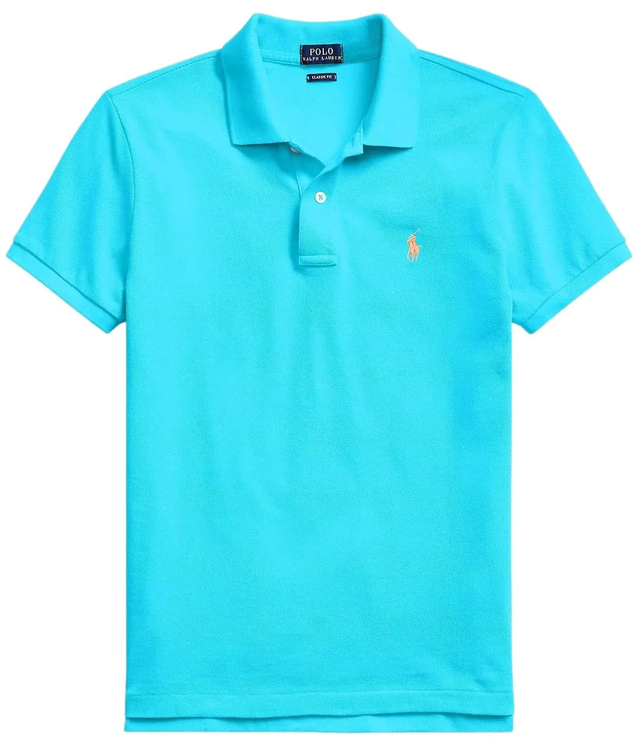 POLO RALPH LAUREN Womens Classic Fit Mesh Polo Shirt CoveBlue Small
