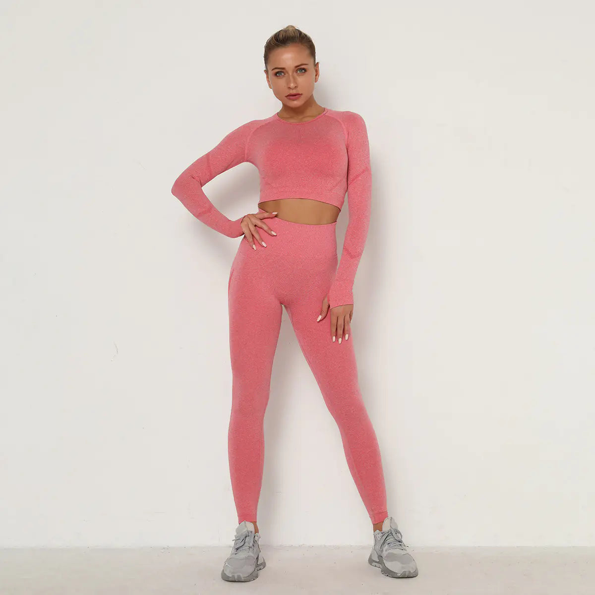 Women's Seamless Yoga Set with Sports Bra and Leggings
