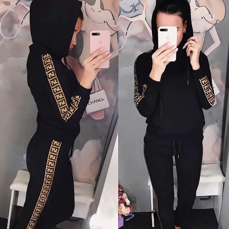 Autumn Winter Set: Fashion Hoodie and Casual Pants - Dakdouksson