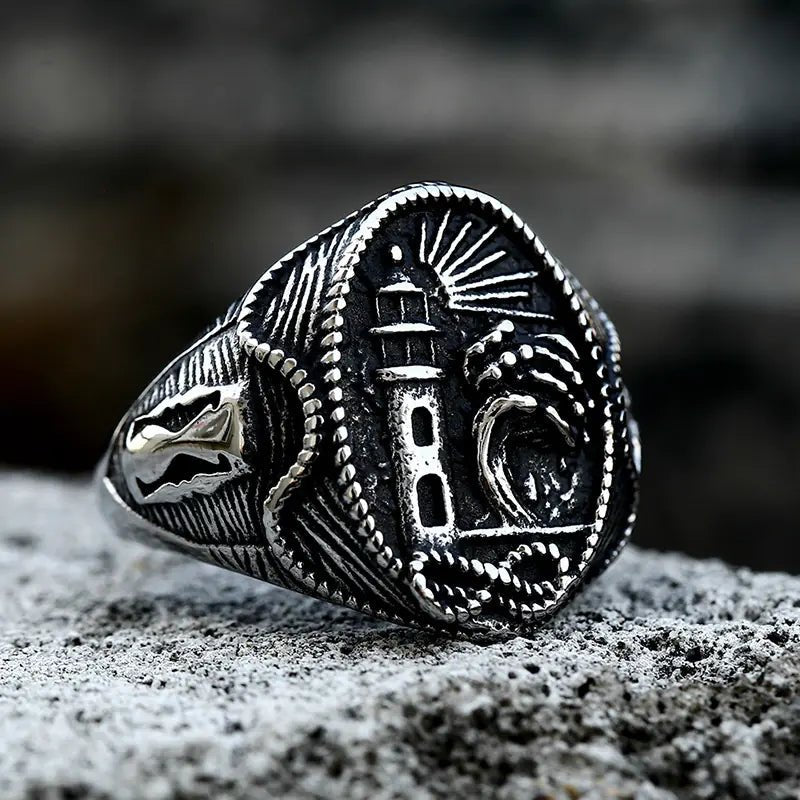 Beier Stainless Steel Lighthouse Men's Ring Wholesale - Dakdouksson