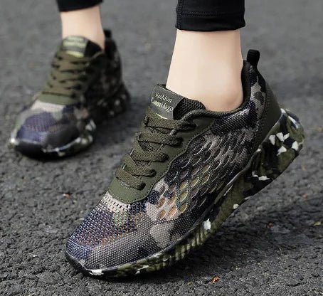 Camouflage Cushion Sneakers for Men and Women - Dakdouksson