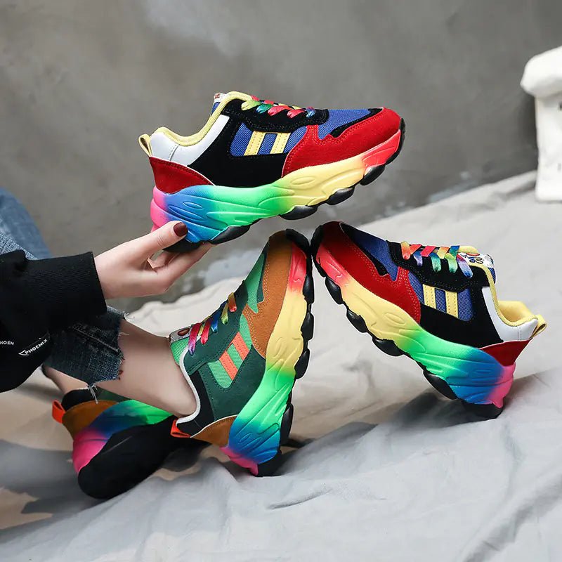 Colorful Dad Sneakers for Women - Trendy Casual Shoes - Dakdouksson