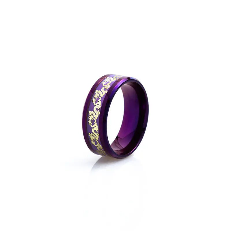Fashion Purple Titanium Steel Ring - Dakdouksson