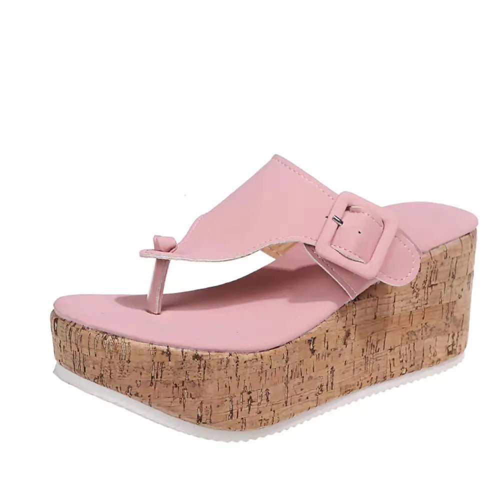 Fashionable Women's Wedge Clogs with Buckle Sandals - Dakdouksson