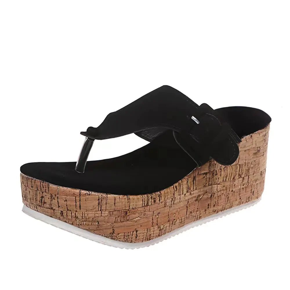 Fashionable Women's Wedge Clogs with Buckle Sandals - Dakdouksson