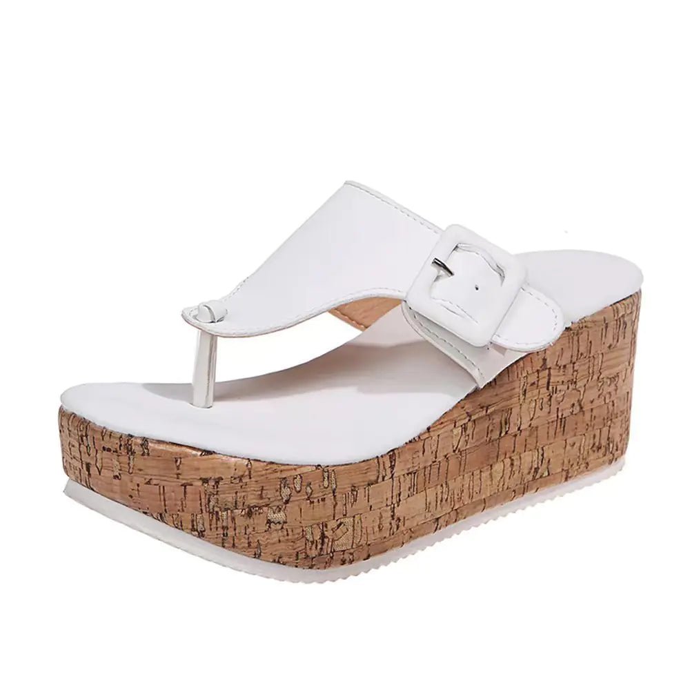 Fashionable Women's Wedge Clogs with Buckle Sandals - Dakdouksson