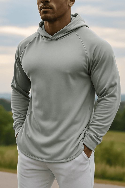 Fioboc Hoodies for men Grey Active Hoodie Smoothblend Lightweight Hoodie Mens Sweatshirts Oversized Hoodies Pullover S - Dakdouksson