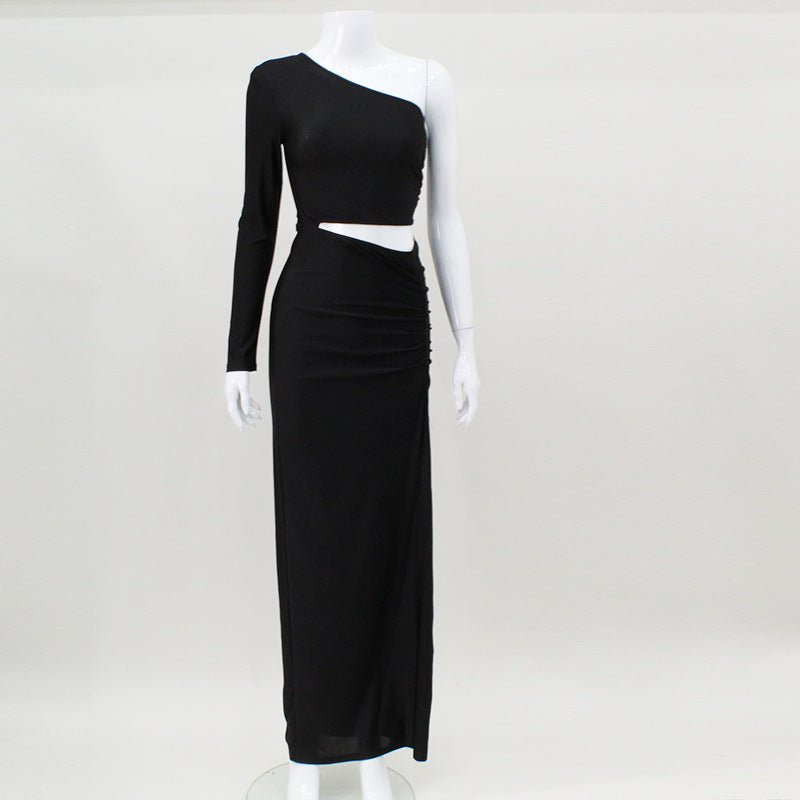 Fold Split Dinner Temperament Dress - Dakdouksson