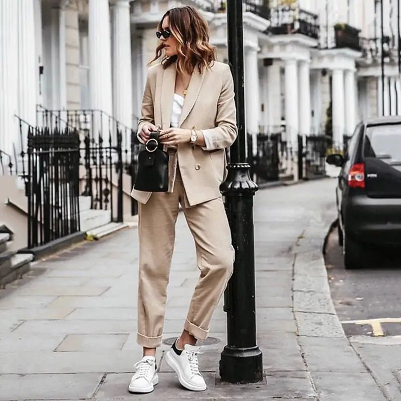 Genuine Leather Autumn Fashion White Sneakers for Women - Dakdouksson