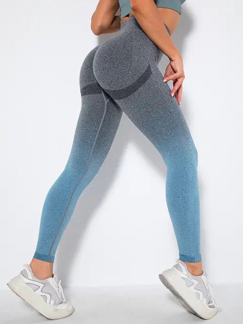 High Waist Gradient Peach Hip - Lifting Yoga Leggings - Dakdouksson
