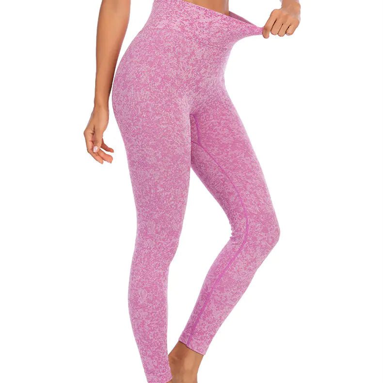 High Waist Honey Peach Yoga Pants for Hip Lifting - Dakdouksson