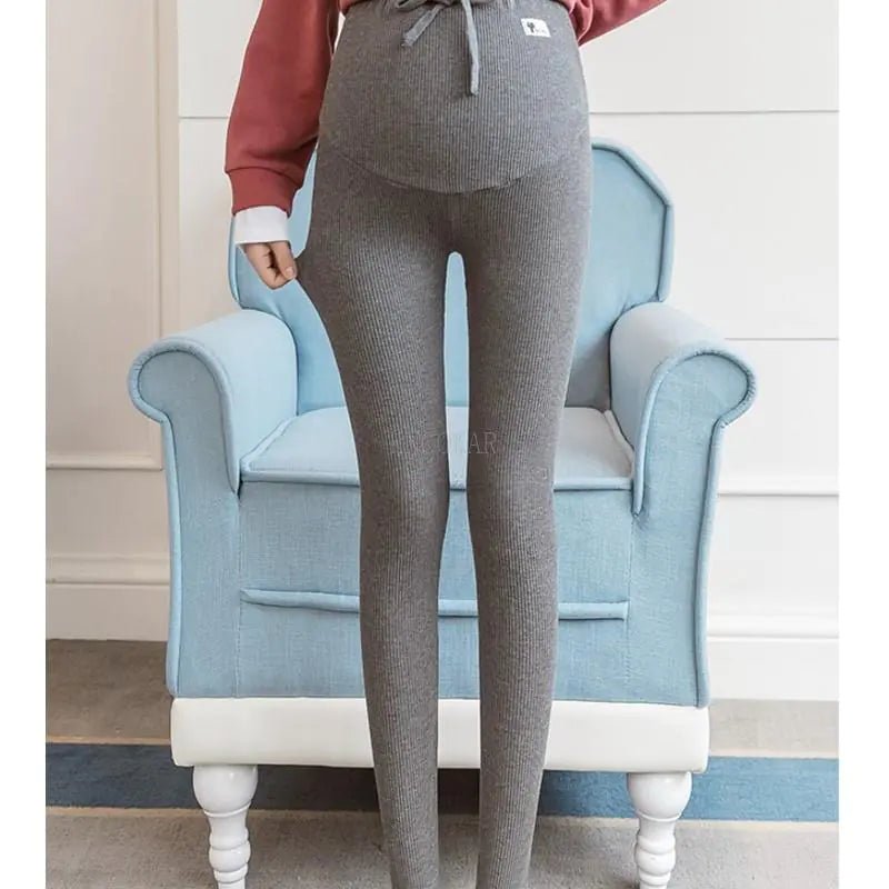 High Waist Striped Leggings for Pregnant Women - Dakdouksson