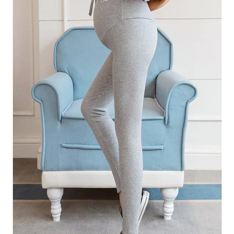 High Waist Striped Leggings for Pregnant Women - Dakdouksson